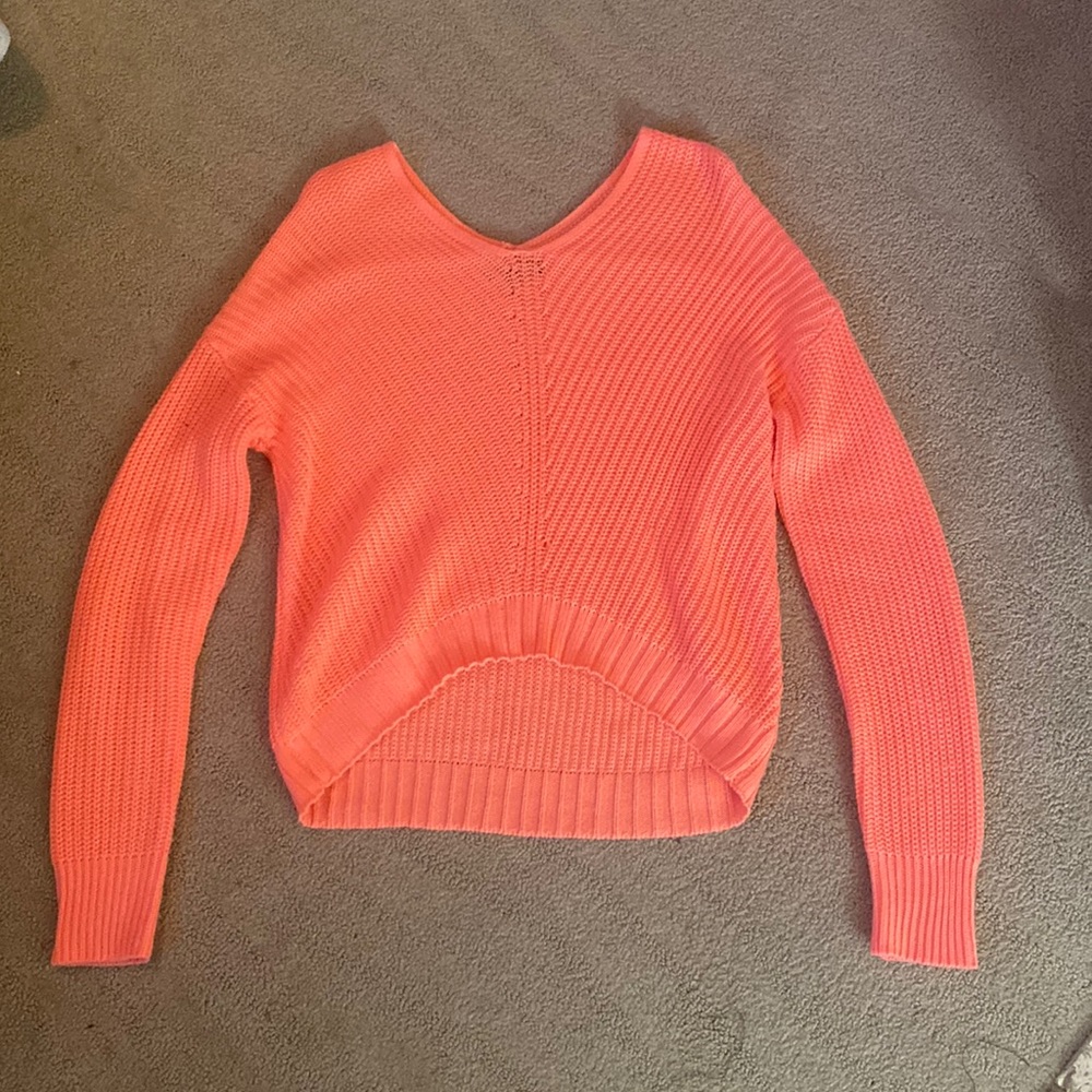 Coral/orange/pinkish SX Cropped sweater